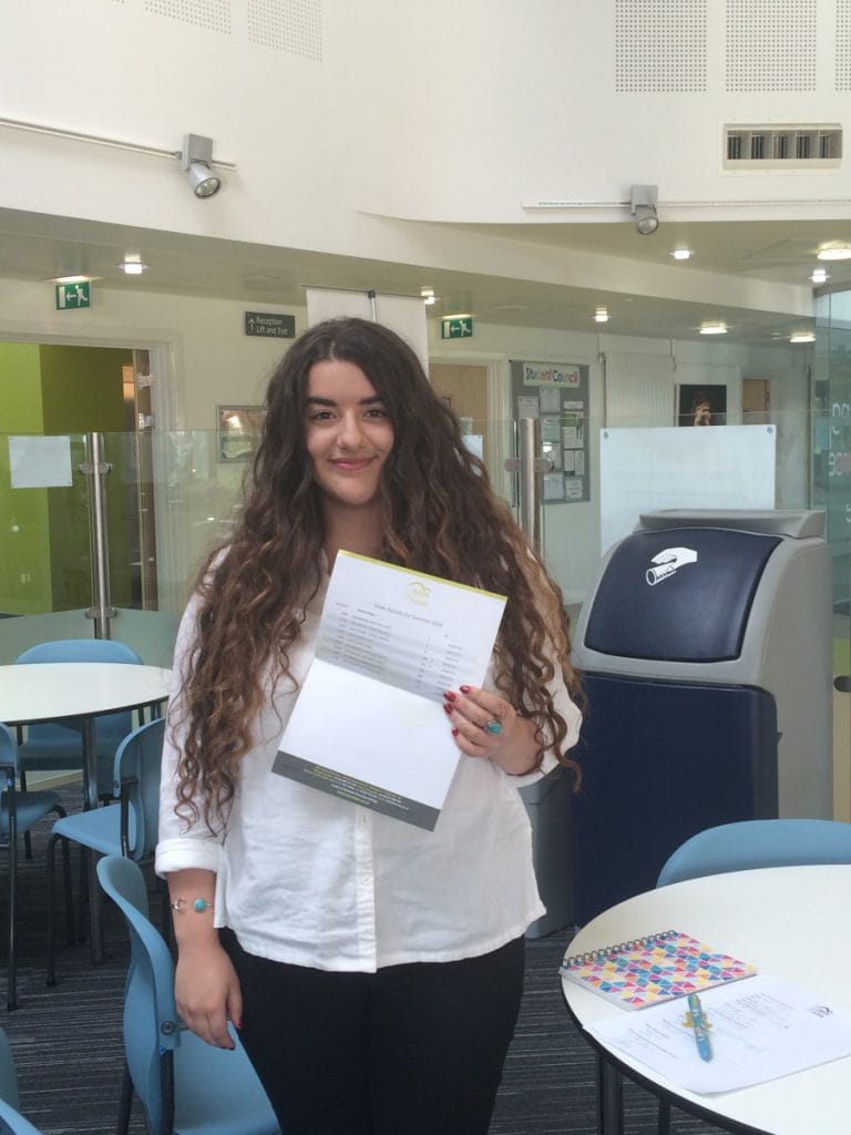 Amirah Ehlela - A Level Results