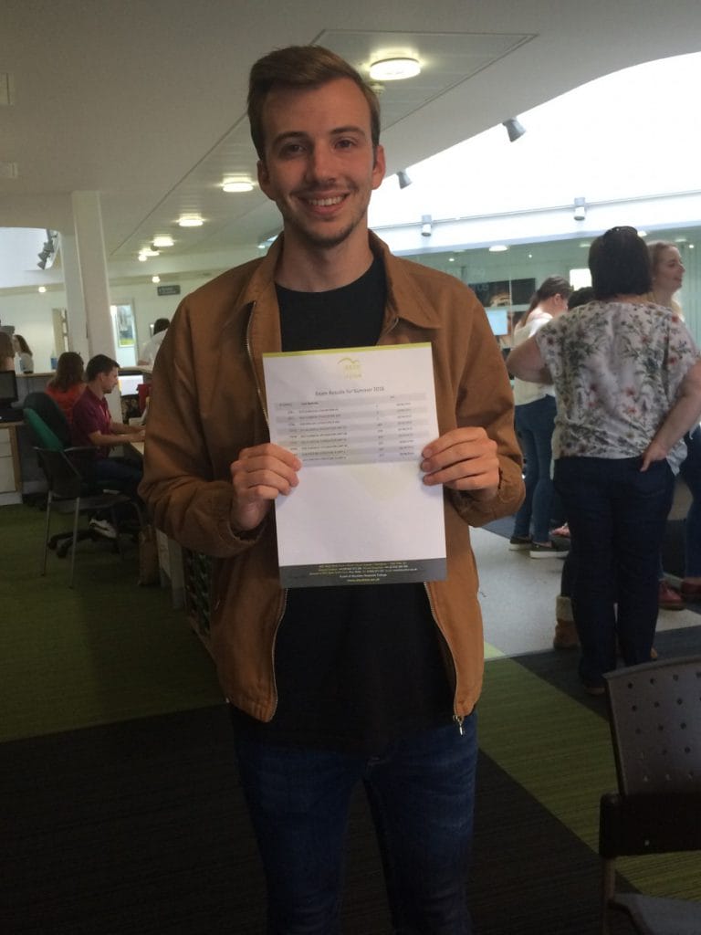 Jack’s on his way to study English Stockton Riverside College