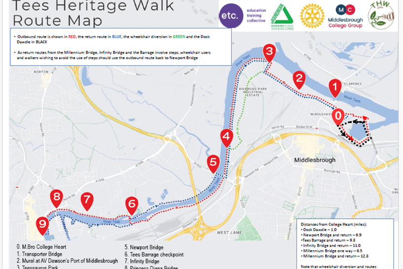 Tees Heritage Walk Map 1