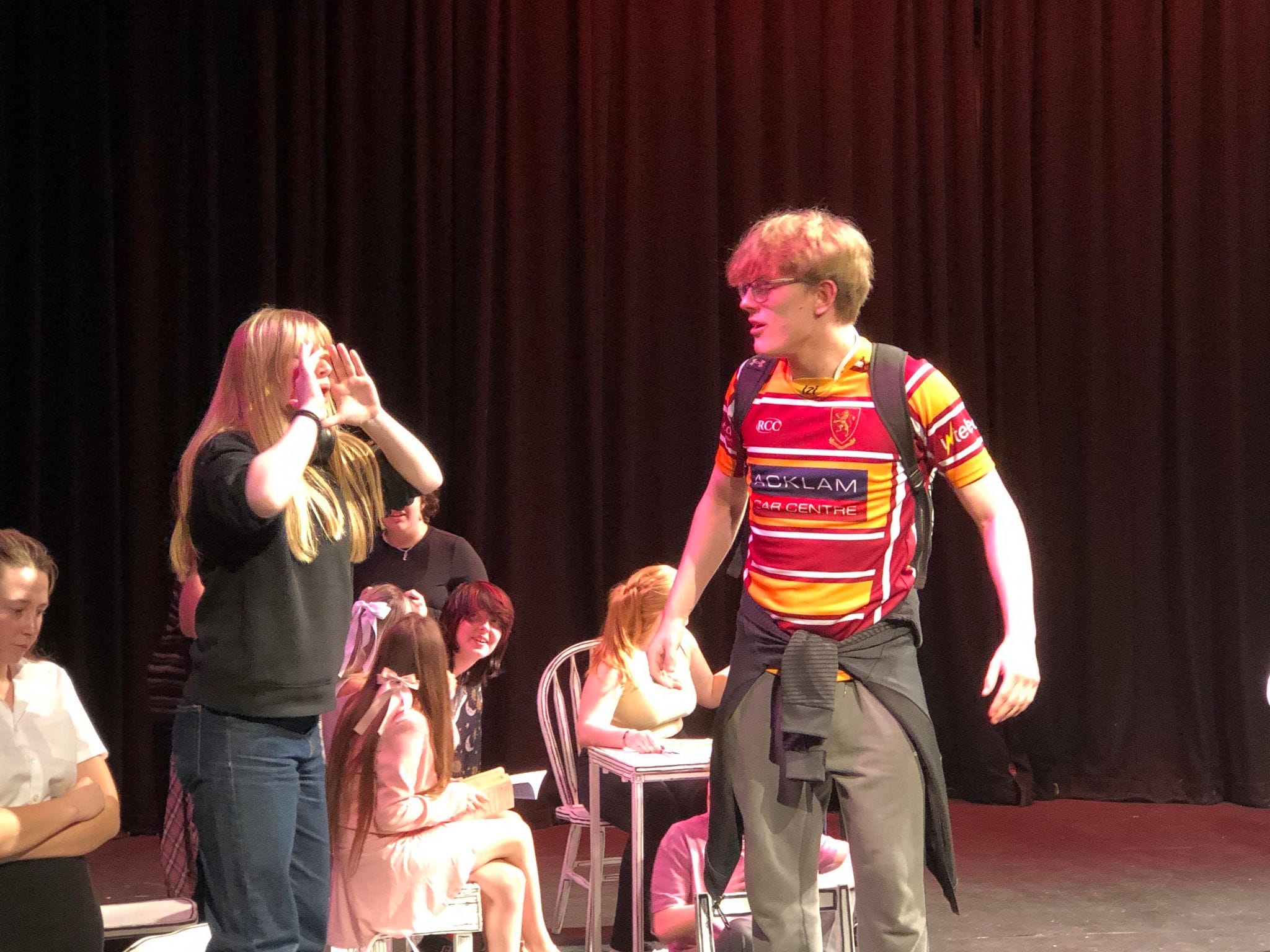 Stockton Riverside College Acting Students Performing Shout 3